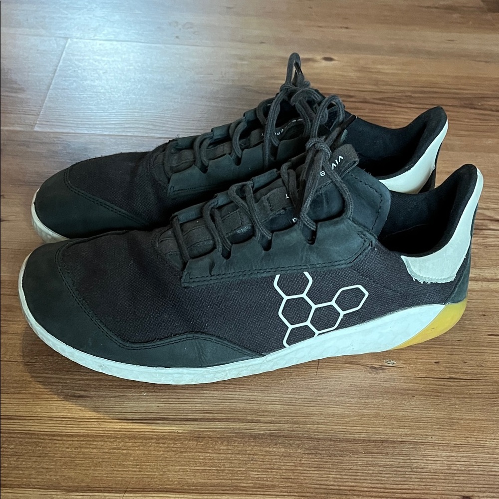 Vivo Barefoot Black, White & Yellow Men’s Minimalist Sneakers